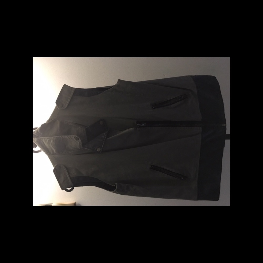 Olive & black vest